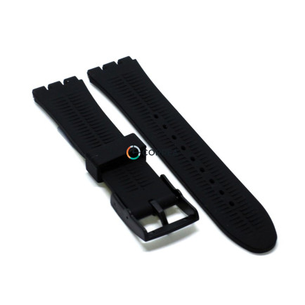 Каучуковый ремешок для часов Swatch SUO черный RKS-010 - 7